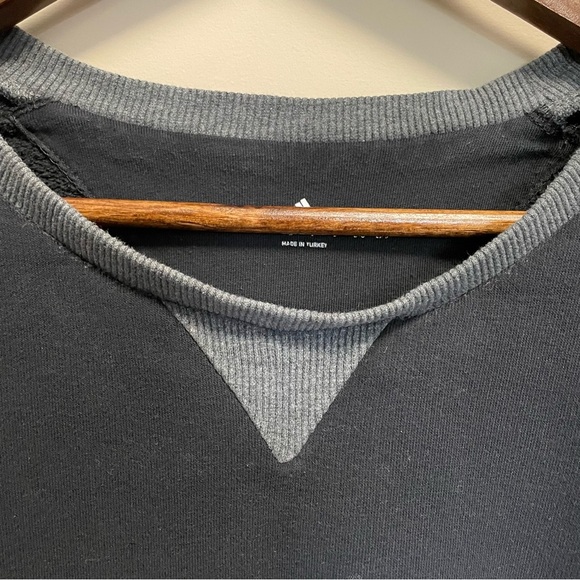 Adidas Black and Gray Crewneck Sweatshirt Men’s Large - Picture 2 of 12